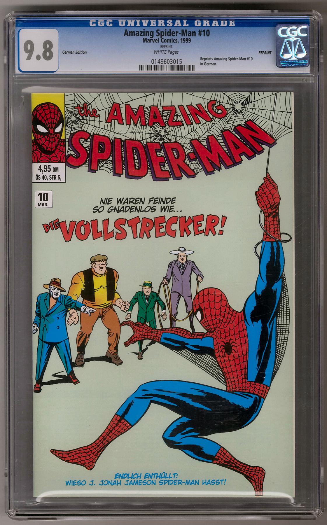 Amazing Spider Man 10 Cgc 9 8 W German Edition 0149603015 Da