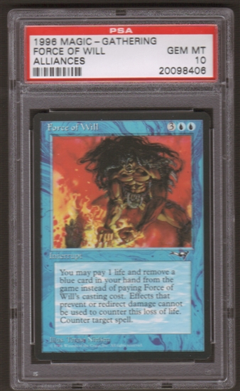 Magic the Gathering Alliances Single Force of Will PSA 10