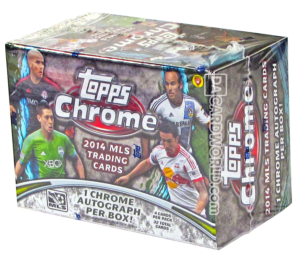 2014 Topps Chrome MLS Soccer 8Pack Box (1 Chrome Autograph Per Box