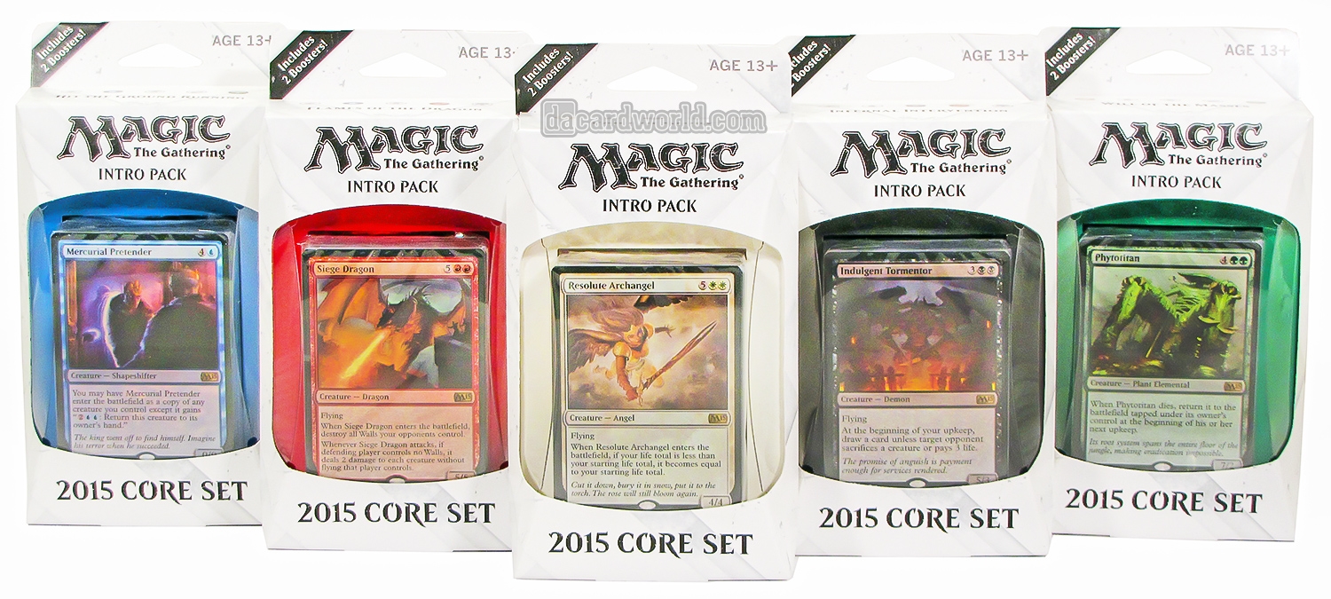 Magic the Gathering 2015 Core Set Intro Pack Set of 5 DA Card World