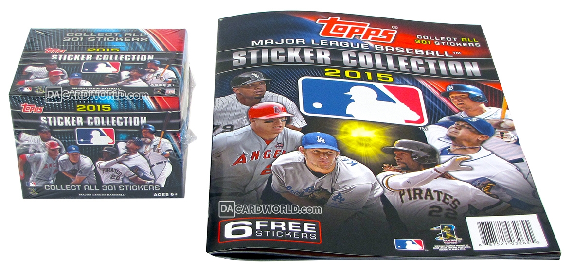 2015 Topps Baseball MLB Sticker Collection Box + Album DA Card World