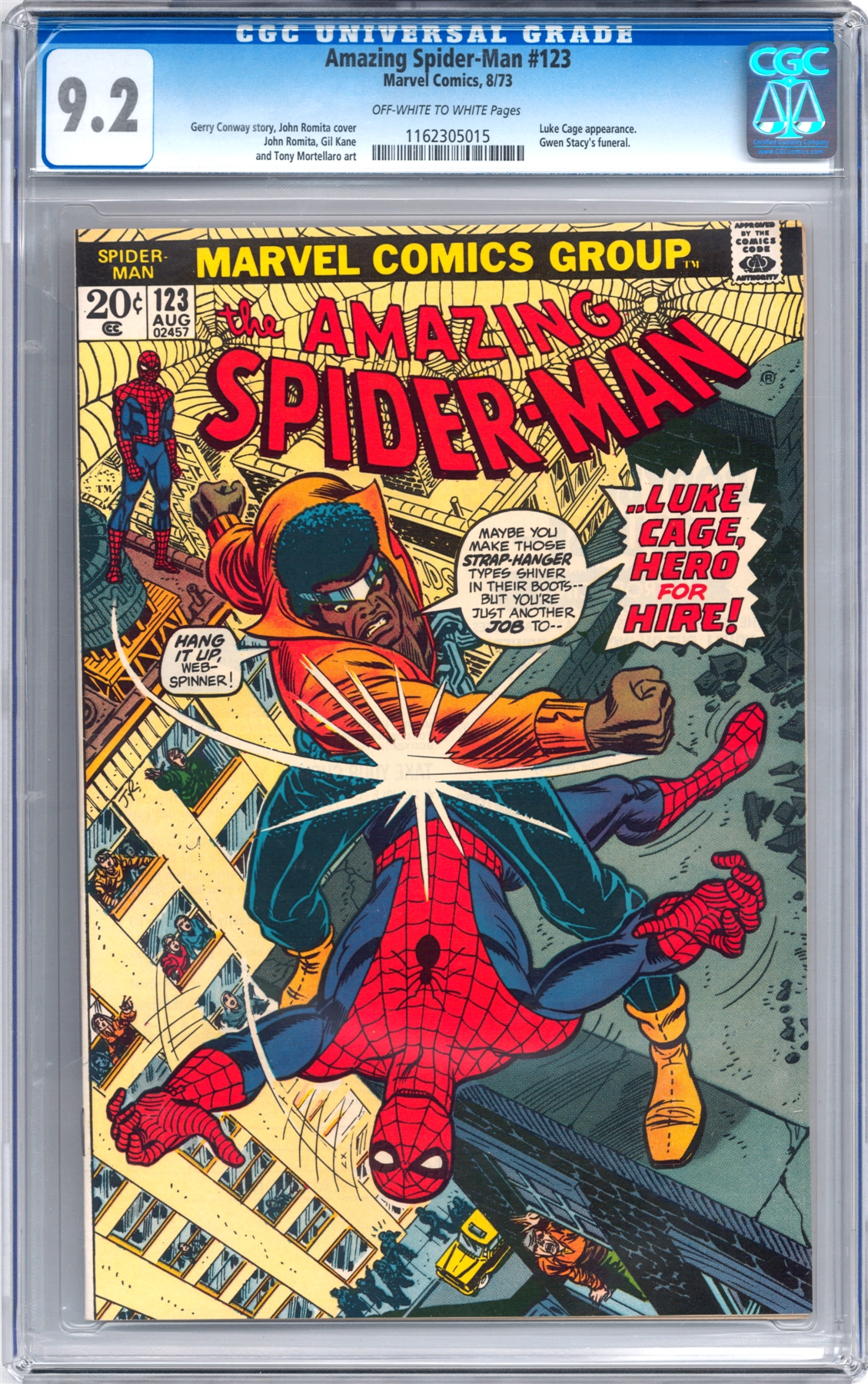 Amazing Spider-man #123 Cgc 9.2 (ow-w) *1162305015* 