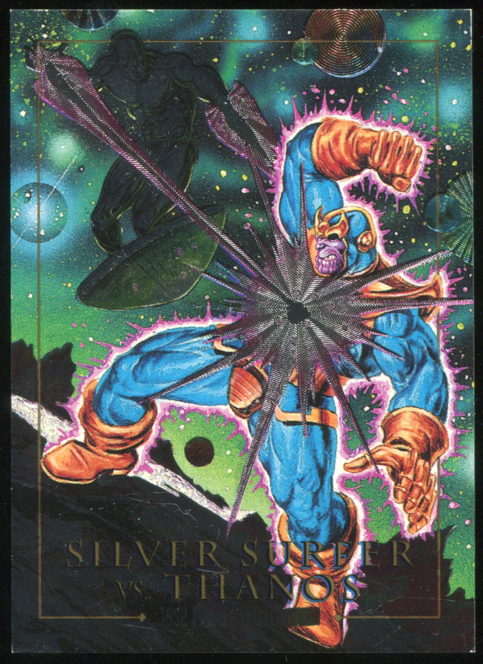 1992 Fleer Marvel Masterpieces Battle Spectra 2D Silver