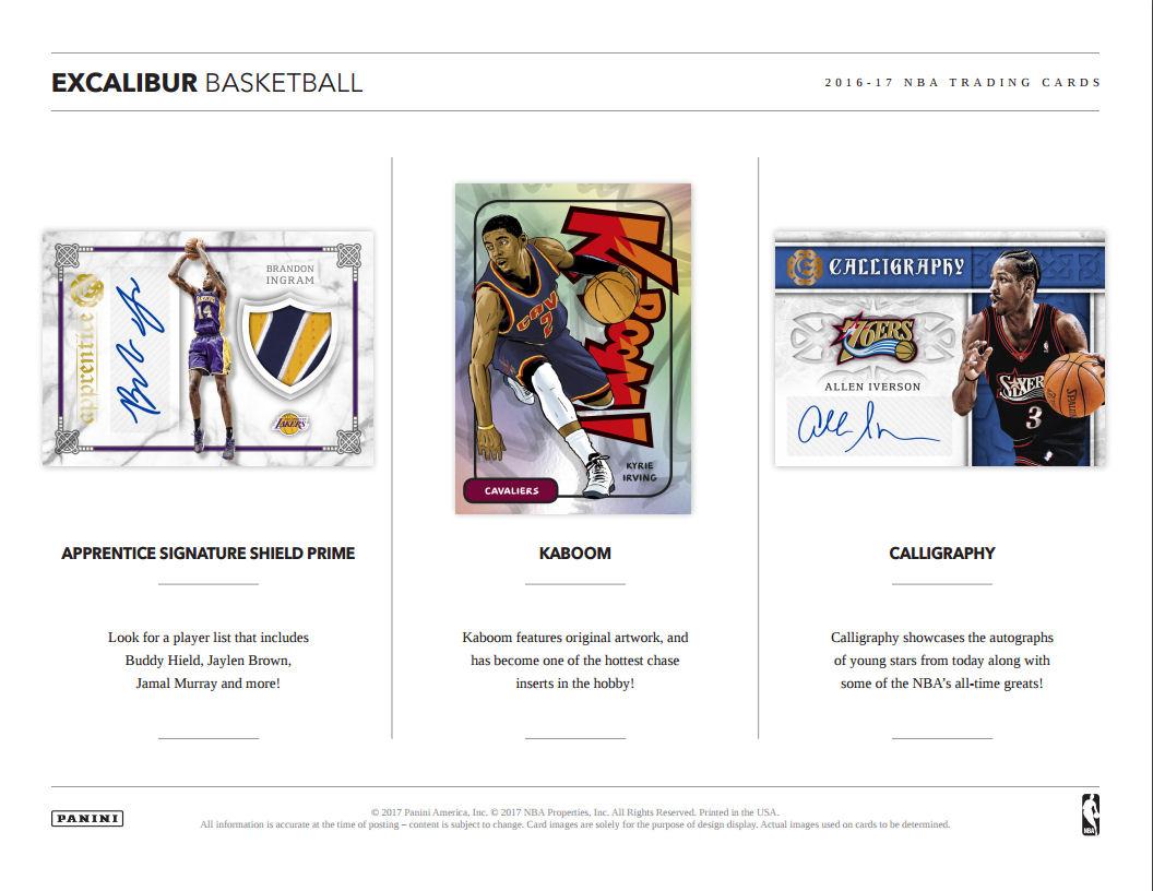 2016/17 Panini Excalibur Basketball Hobby Box (Presell) DA Card World