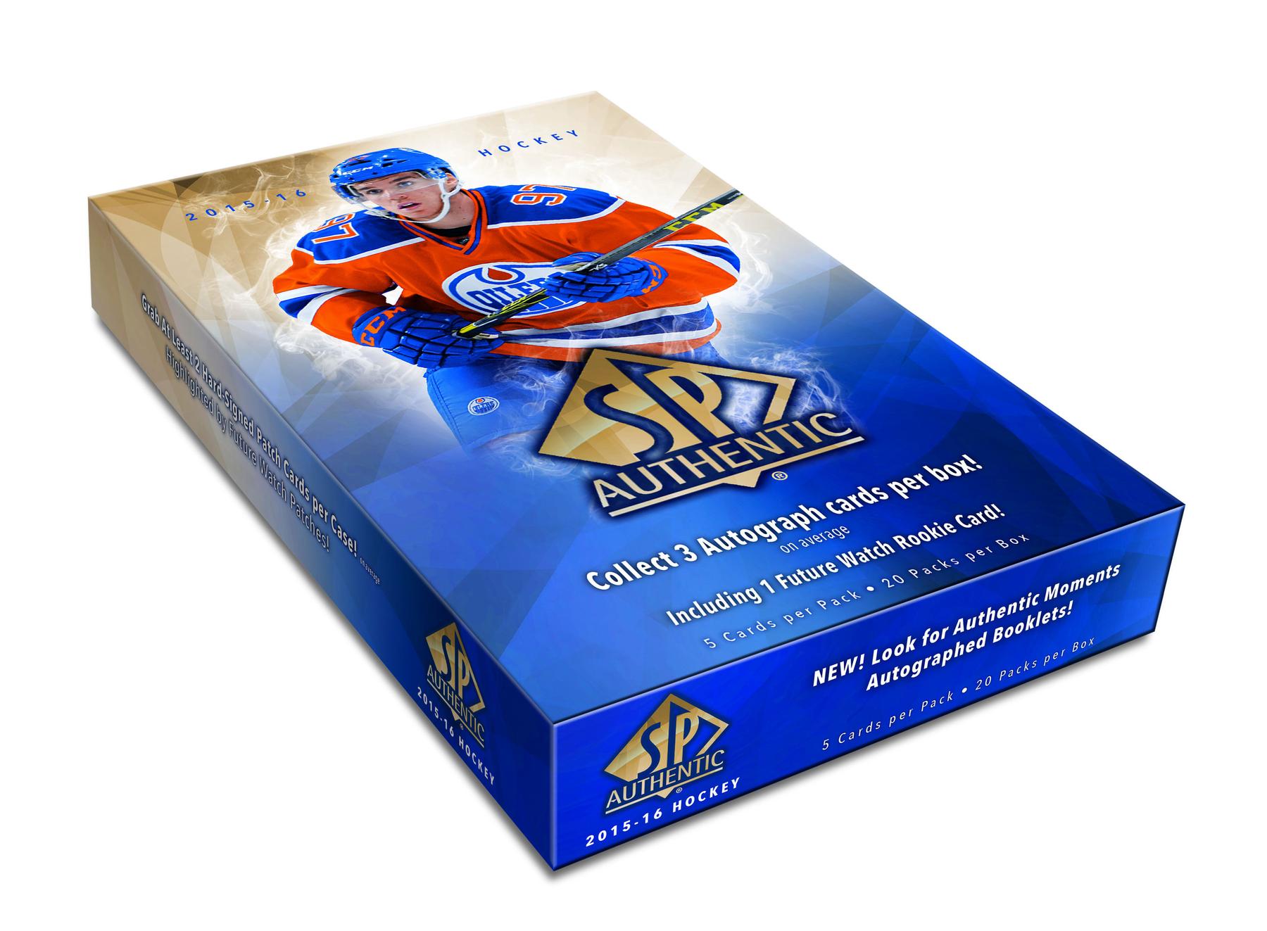 2015/16 Upper Deck SP Authentic Hockey Hobby Box (Presell) DA Card World