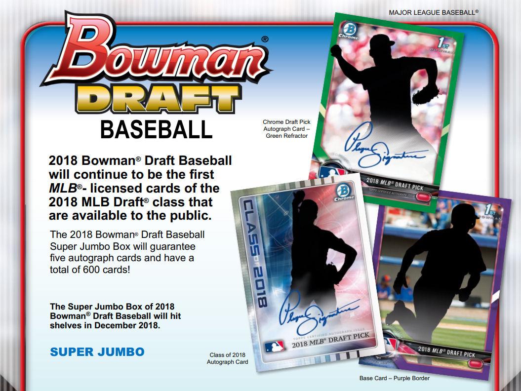 2018 Bowman Draft Baseball Hobby SUPER Jumbo Box (Presell) DA Card World