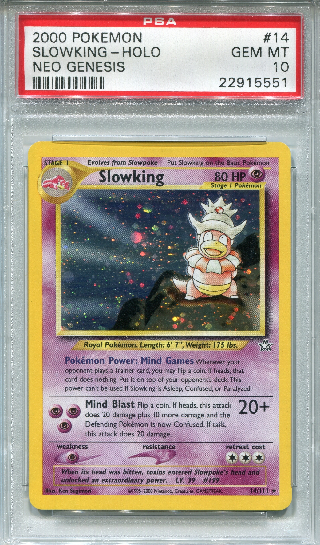 Pokemon Neo Genesis Single Slowking 14 111 PSA 10 22915551 DA