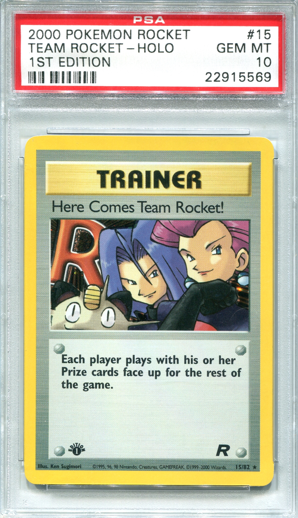 Pokemon Team Rocket Single Here Comes Team Rocket! 15/82 1st Edition