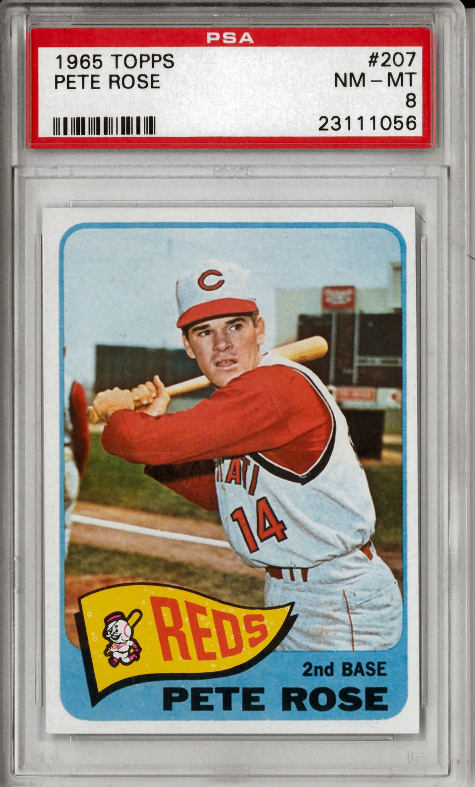 1965 Topps Baseball 207 Pete Rose PSA 8 NM MT 1056 DA Card World