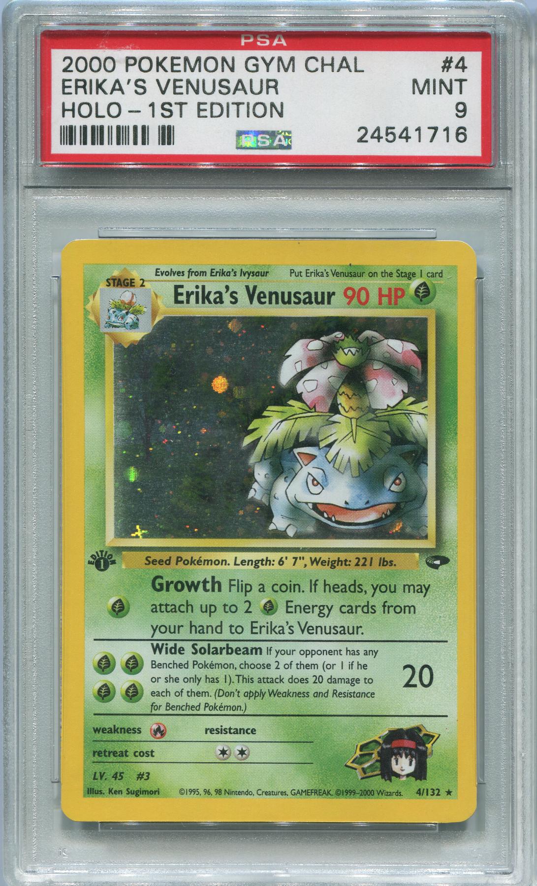 Pokemon Gym Challenge 1st Edition Single Erika's Venusaur 4/132 PSA 9