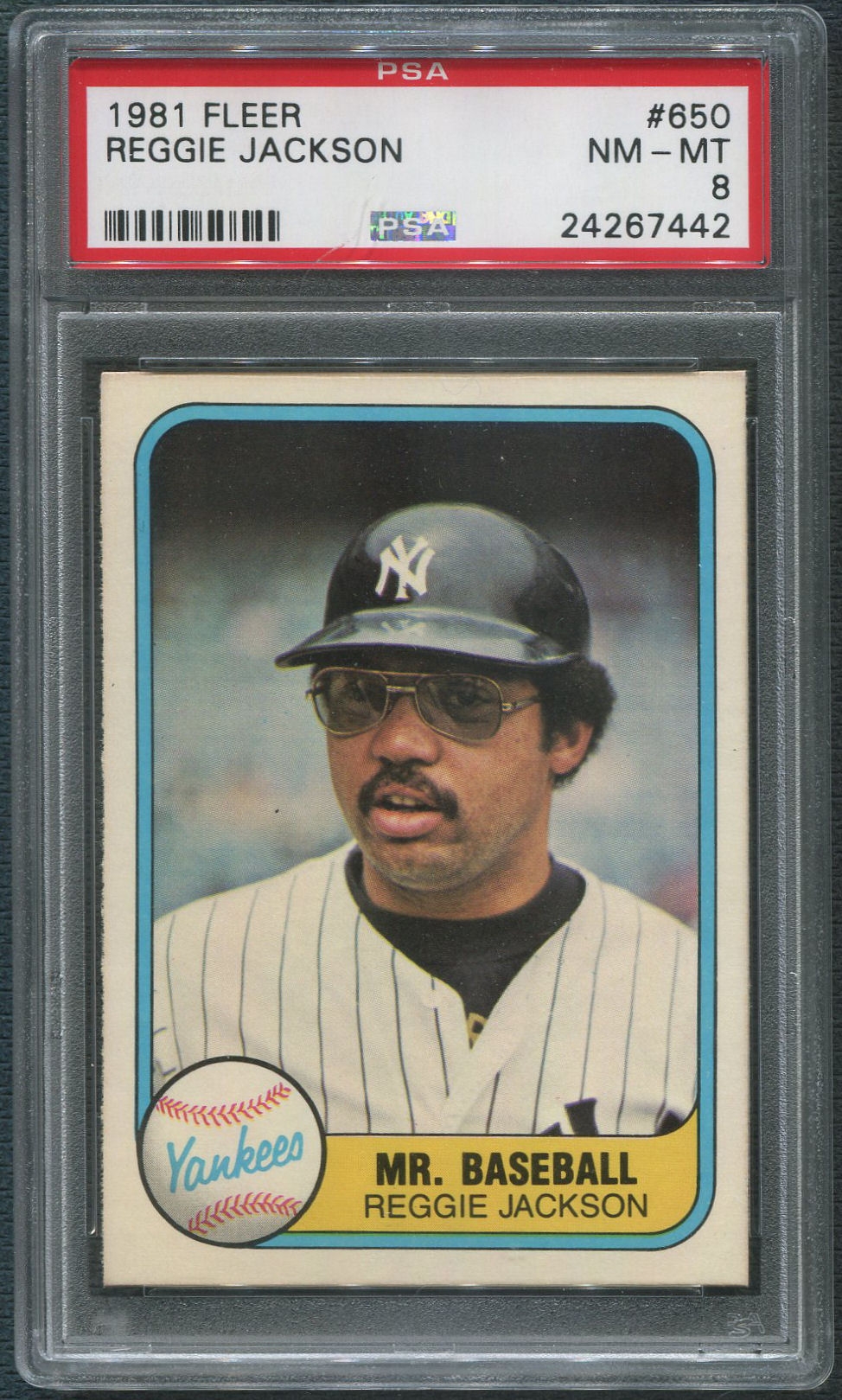 1981 Fleer Baseball 650 Reggie Jackson PSA 8 (NMMT) DA Card World