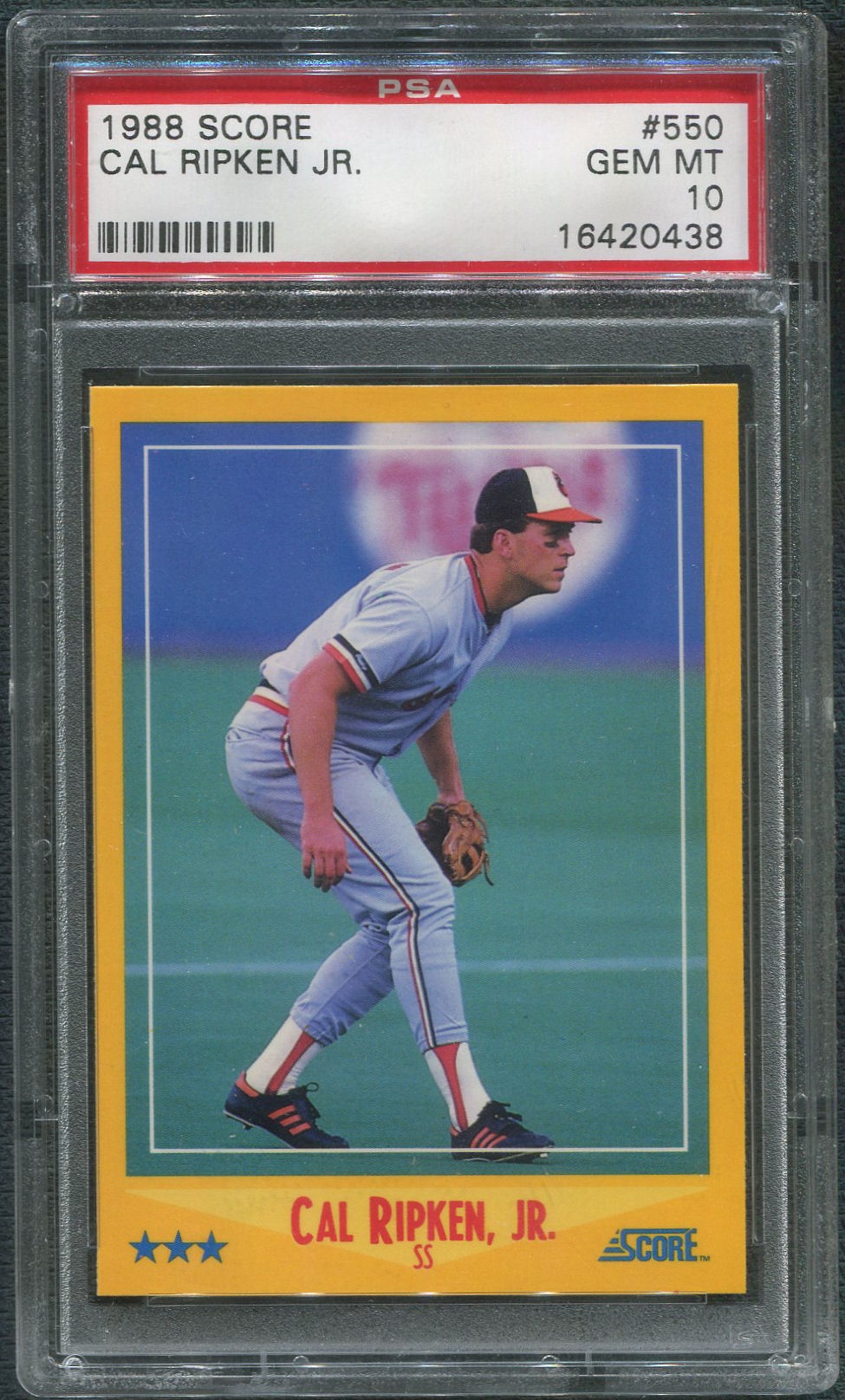 1988 Score Baseball #550 Cal Ripken Jr. Psa 10 (gem Mint) 