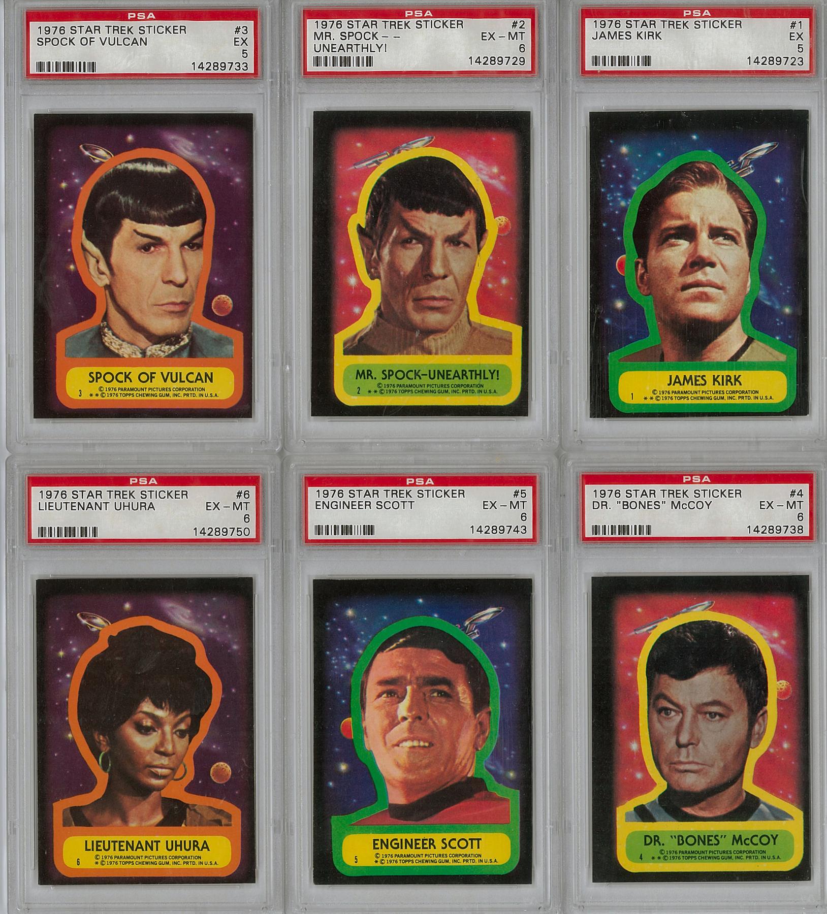 1976 Topps Star Trek Psa Graded Complete Set With 3 Extra Graded Cards Da Card World 