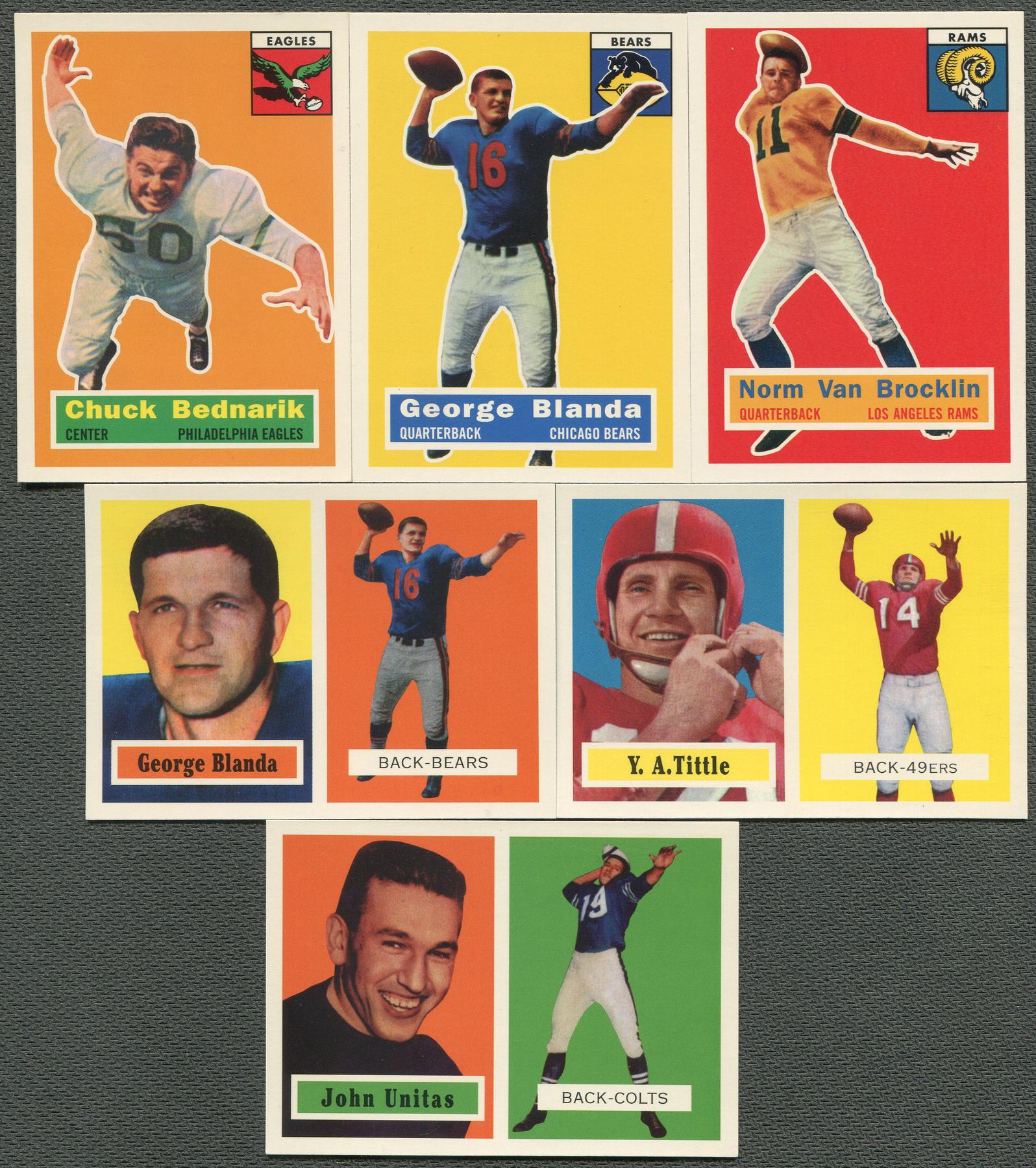 1994 Topps Archives 1956 & 1957 Reprint Football Complete Set (NMMT