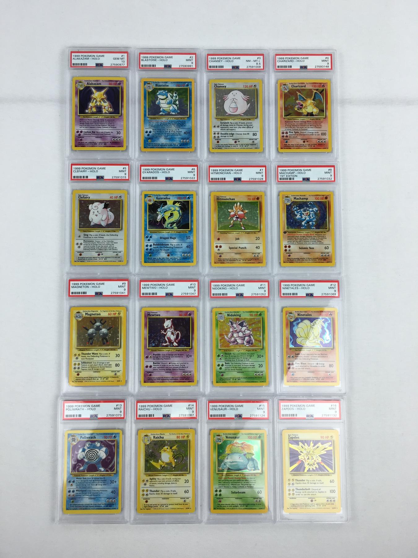 Pokemon Base Set Complete Holo Set All Psa Graded Average