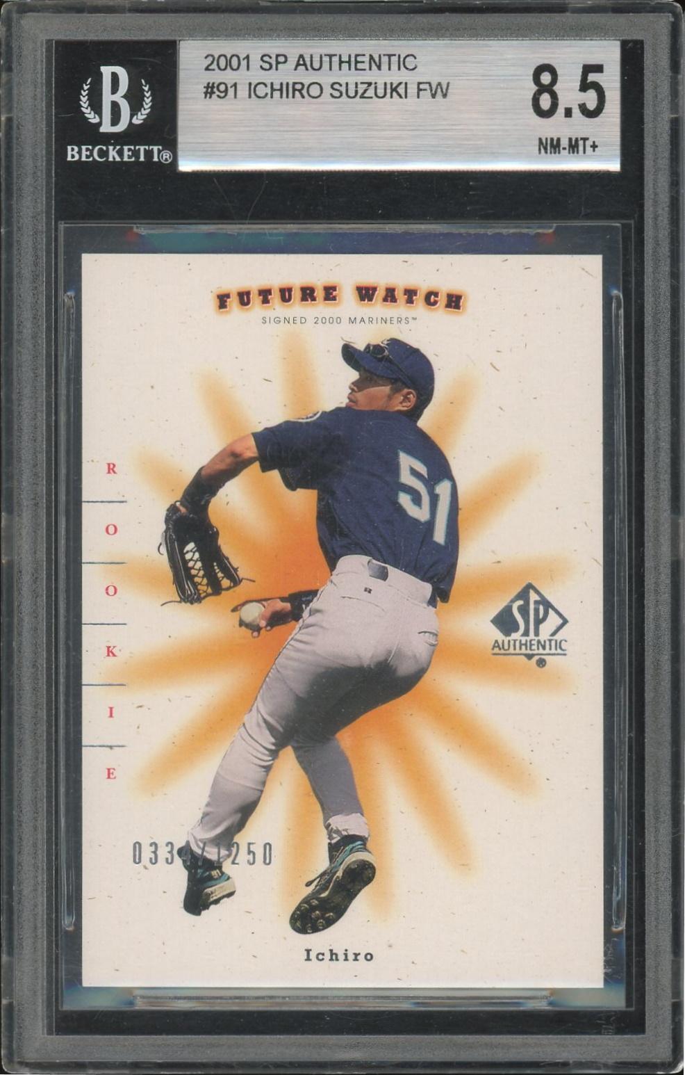 2001 SP Authentic 91 Ichiro Suzuki RC 1250 BGS 8 5 1671 Reed Buy