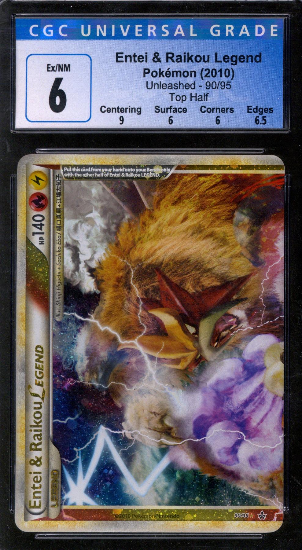 Pokemon HGSS Unleashed Entei Raikou Legend 90 95 CGC 6 DA Card World