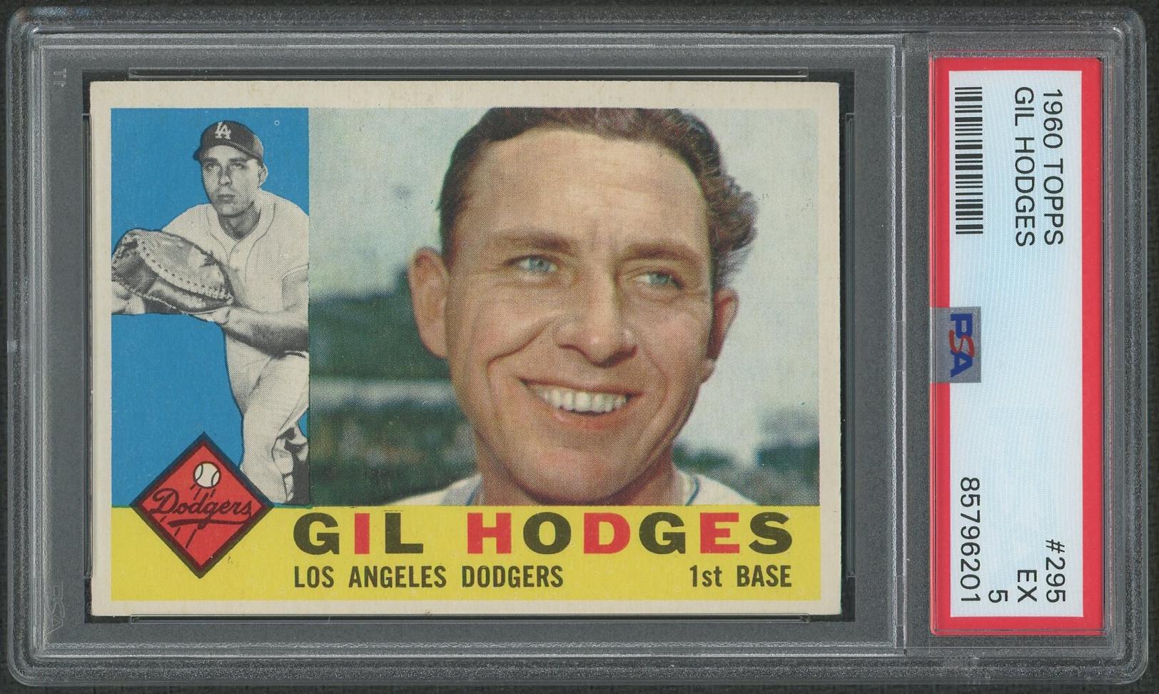 1960 Topps Baseball 295 Gil Hodges PSA 5 EX DA Card World