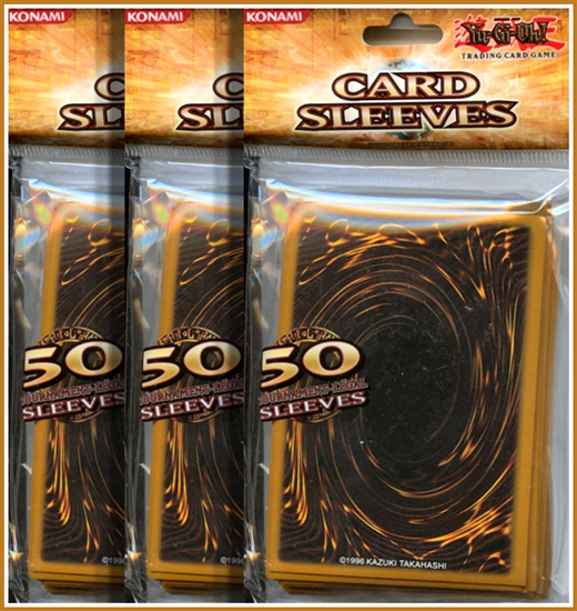 YuGiOh! Deluxe Card Sleeves 50 Count Pack (Lot of 3) DA Card World