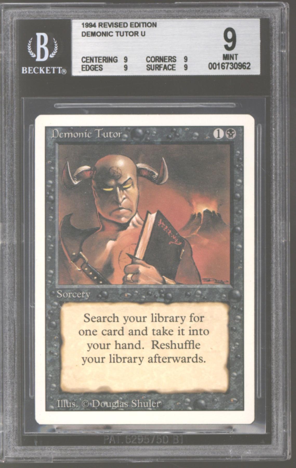 Magic The Gathering 3rd Ed Revised Demonic Tutor BGS 9 9 9 9 9