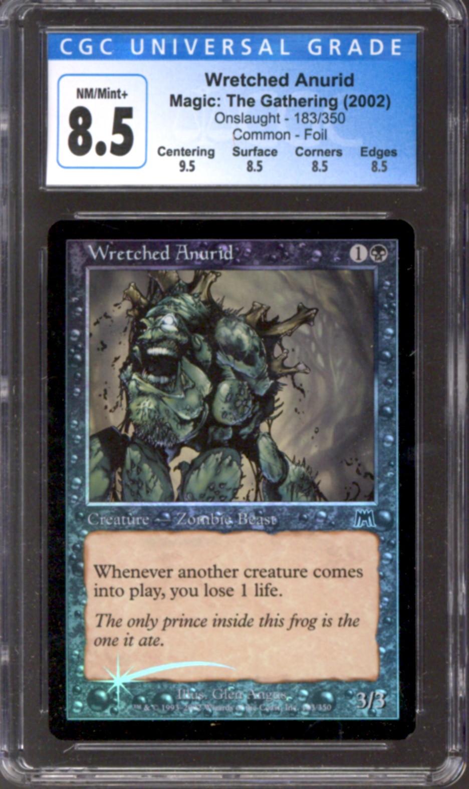 Magic The Gathering Onslaught FOIL Wretched Anurid 183 350 CGC 8 5 NEAR