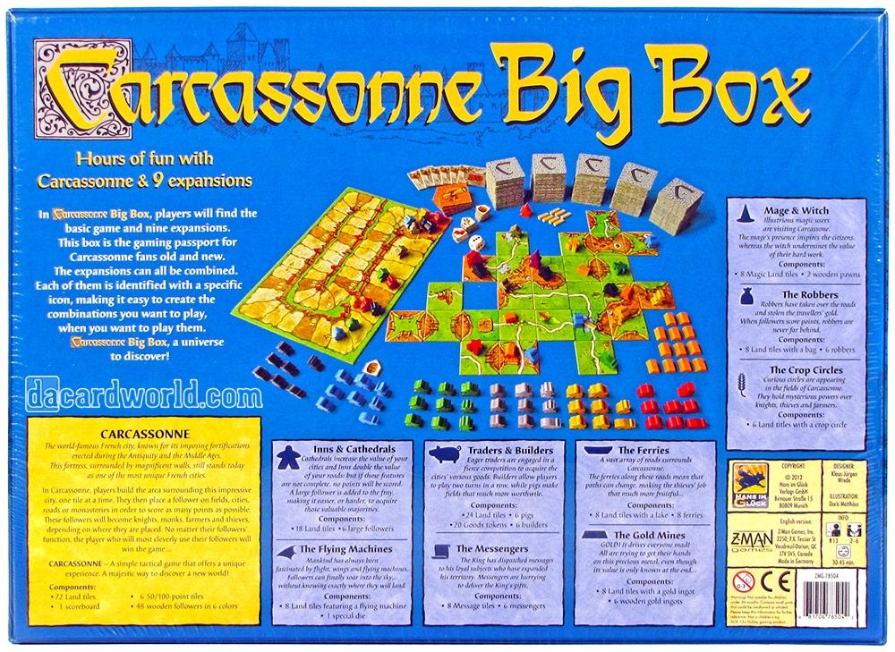 Carcassonne Big Box 4 Board Game DA Card World