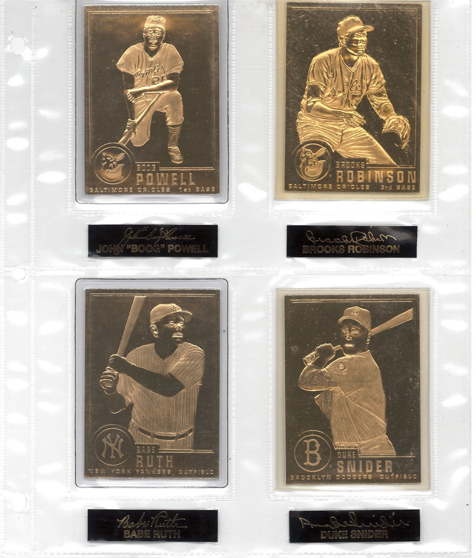 1996 Danbury Mint 22K Gold 50 Card Baseball Set DA Card World