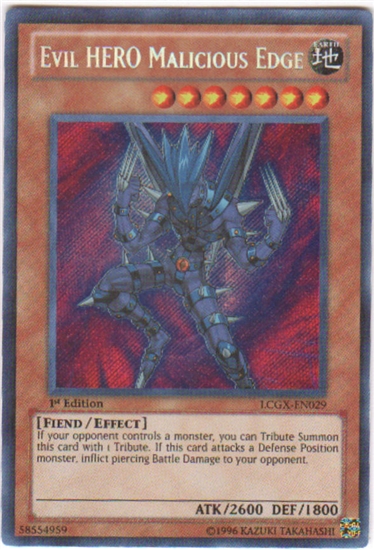 Yu-gi-oh Legendary Collection 2 Single Evil Hero Malicious Edge Secret 