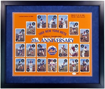 1969 New York Mets 20th Anniversary Signed & Framed 16x20 Photo | DA ...