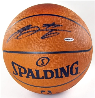 lebron james autographed basketball