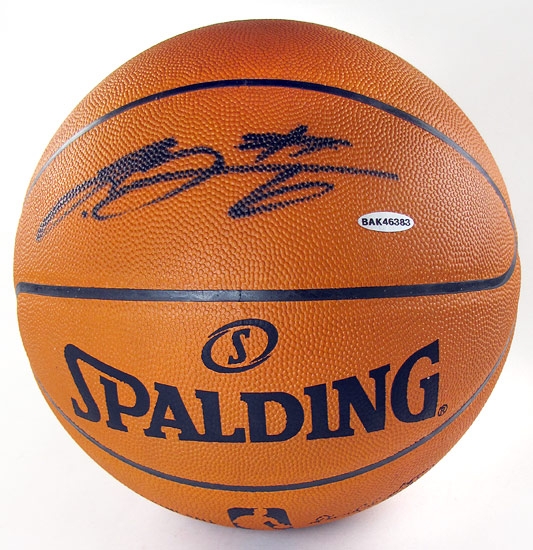 lebron autographed basketball