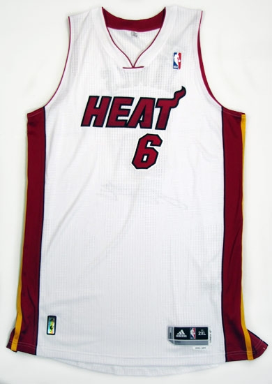 authentic lebron james miami heat jersey