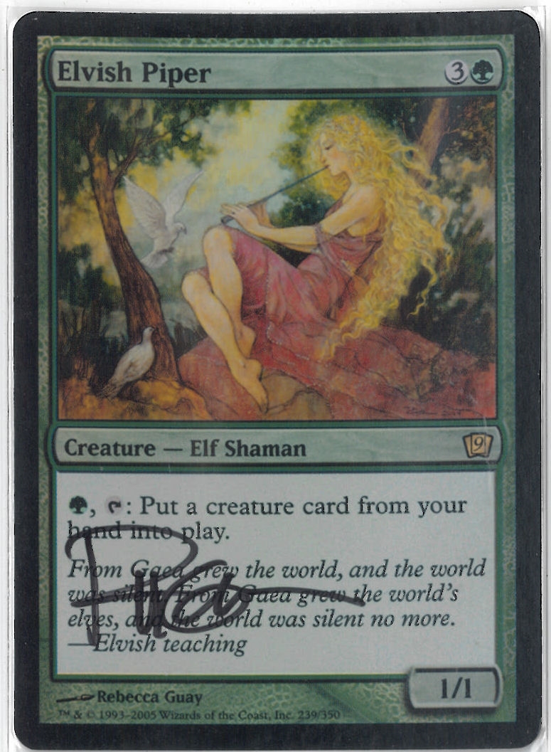 Magic the Gathering 9th Edition Single Elvish Piper FOIL (Artist Signed