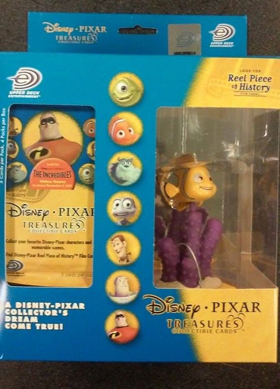Disney Pixar Treasures Trading Cards Box with Nemo Figure