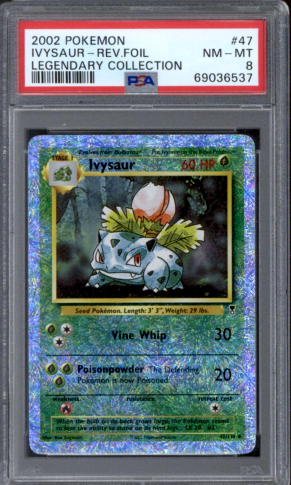 Pokemon Legendary Collection Reverse Holo Foil Ivysaur 47 110 PSA 8