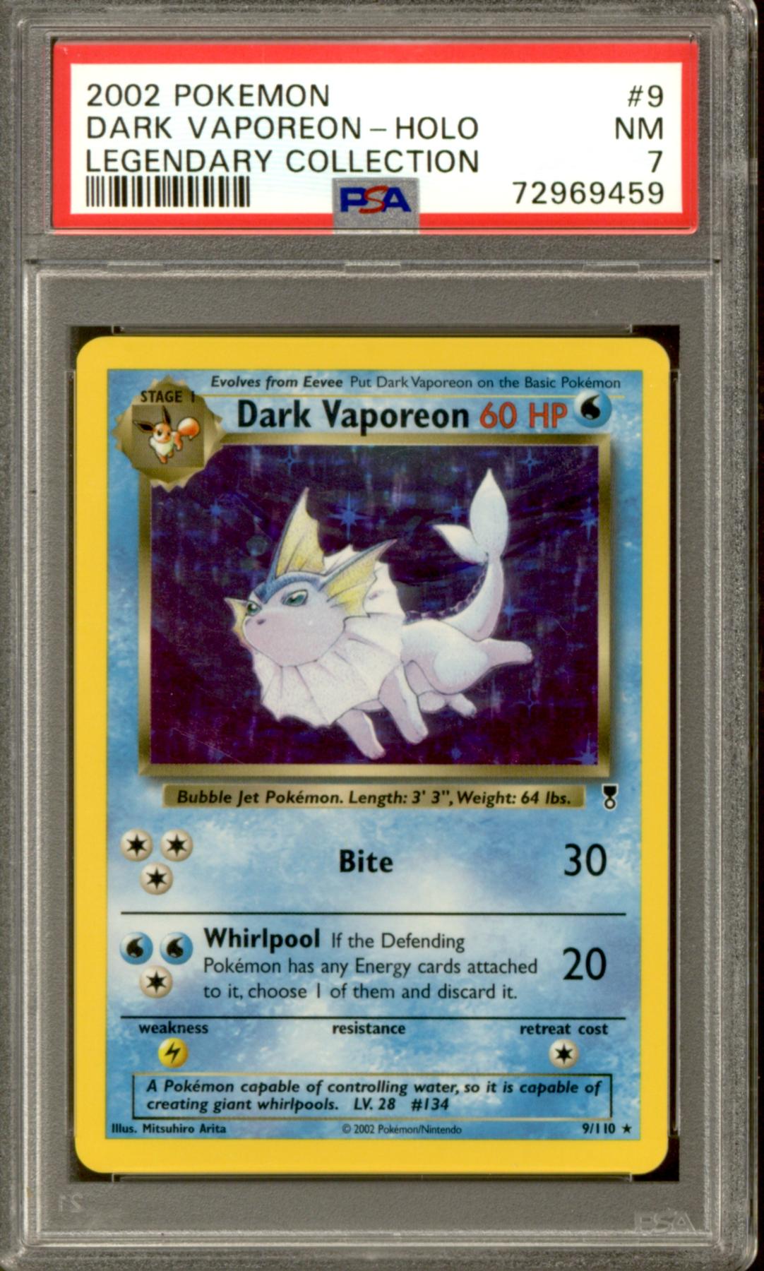 Pokemon Legendary Collection Dark Vaporeon 9 110 PSA 7 DA Card World