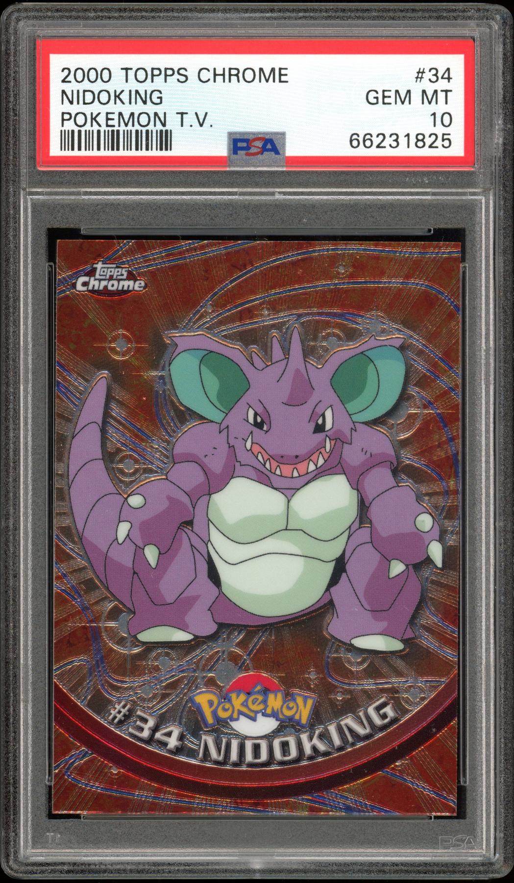 Pokemon Topps Chrome Nidoking 34 PSA 10 DA Card World