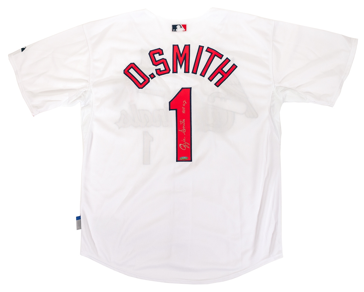 Ozzie Smith Autographed St. Louis Cardinals Baseball Jersey JSA DA