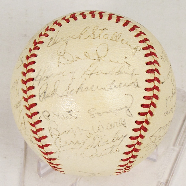 1952 St Louis Cardinals Autographed Team Signed Baseball (JSA COA) | DA Card World