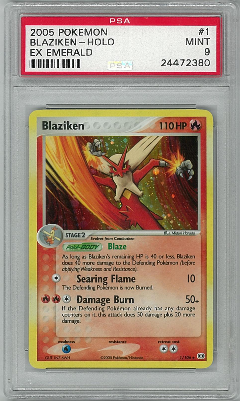 Pokemon EX Emerald PSA 9 Blaziken 1 **24472380** DA Card World