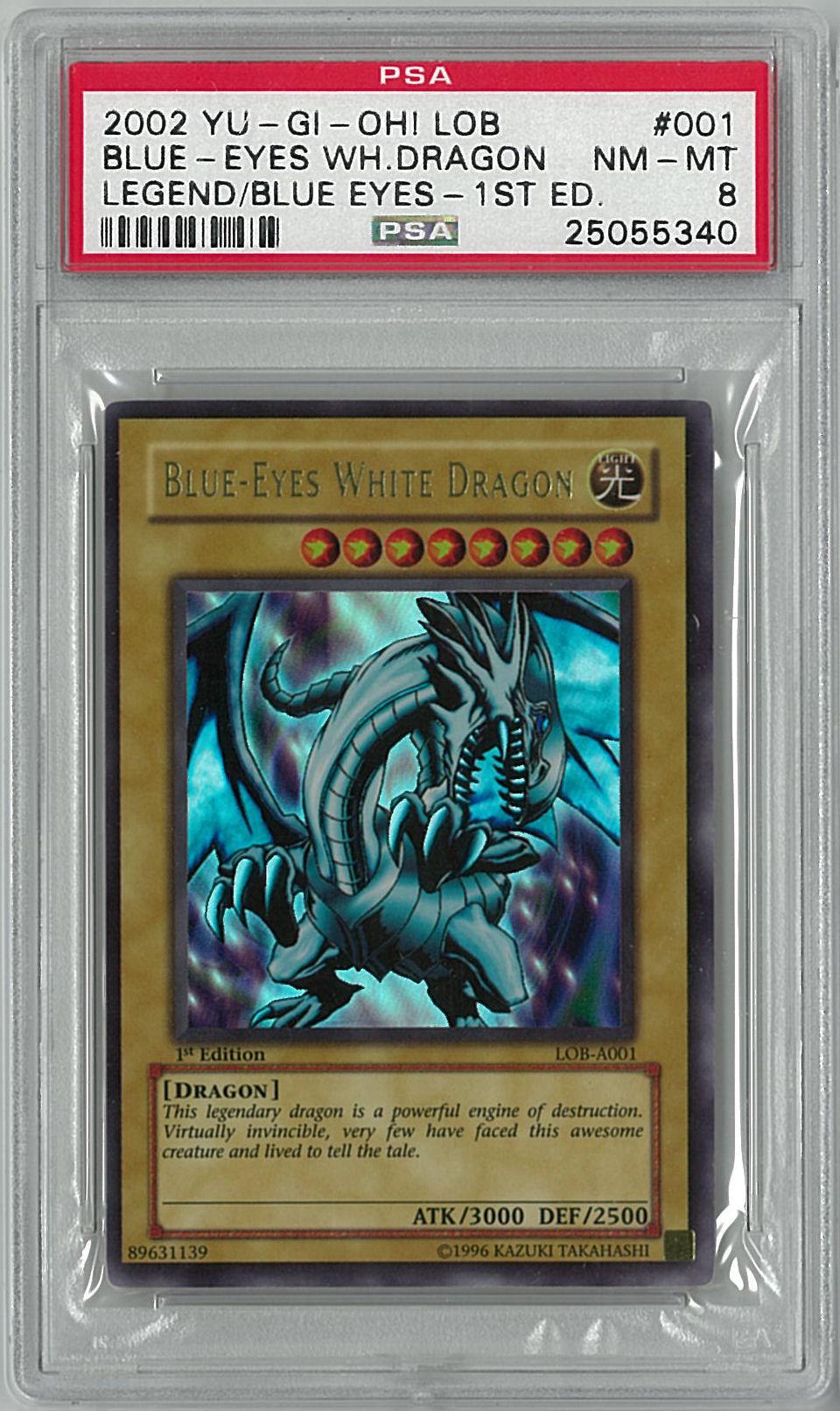 Yu Gi Oh Lob 1st Ed Blue Eyes White Dragon Ultra Rare A001 Australian 