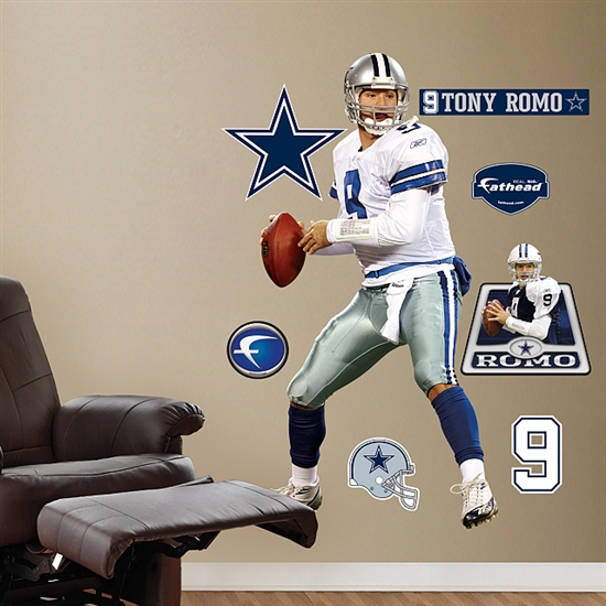 Tony Romo Dallas Cowboys Fathead Life Sized Wall Graphic DA Card World
