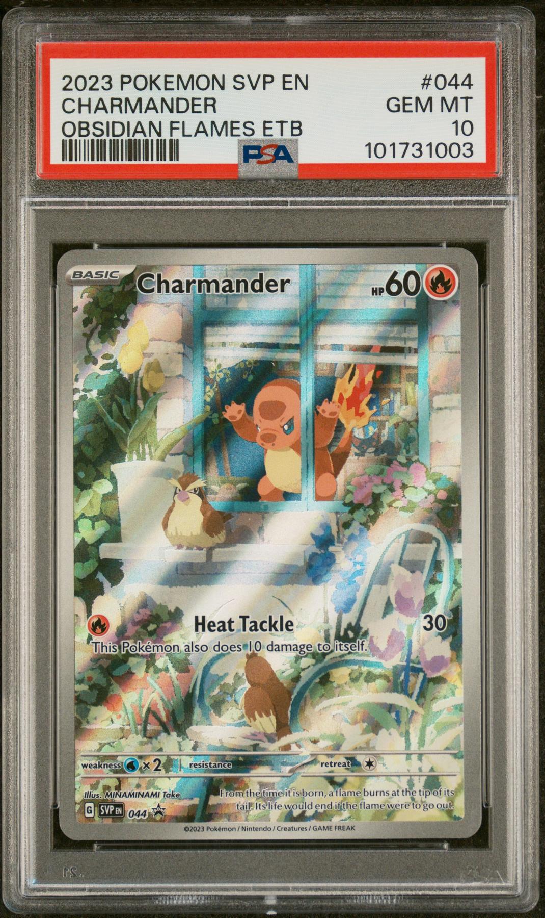 2023 Pokemon Svp En-Sv Black Star Promo Charmander Obsidian Flames Etb PSA 10 2023 Pokemon Svp En-Sv Black Star Promo Charmander Obsidian Flames Etb PSA 10
