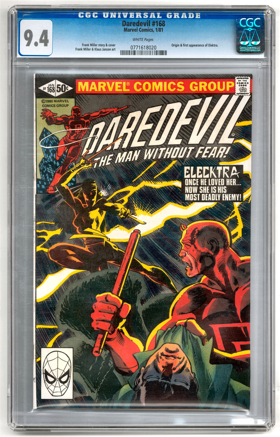 Daredevil #168 CGC 9.4 (W) *0771618020* | DA Card World