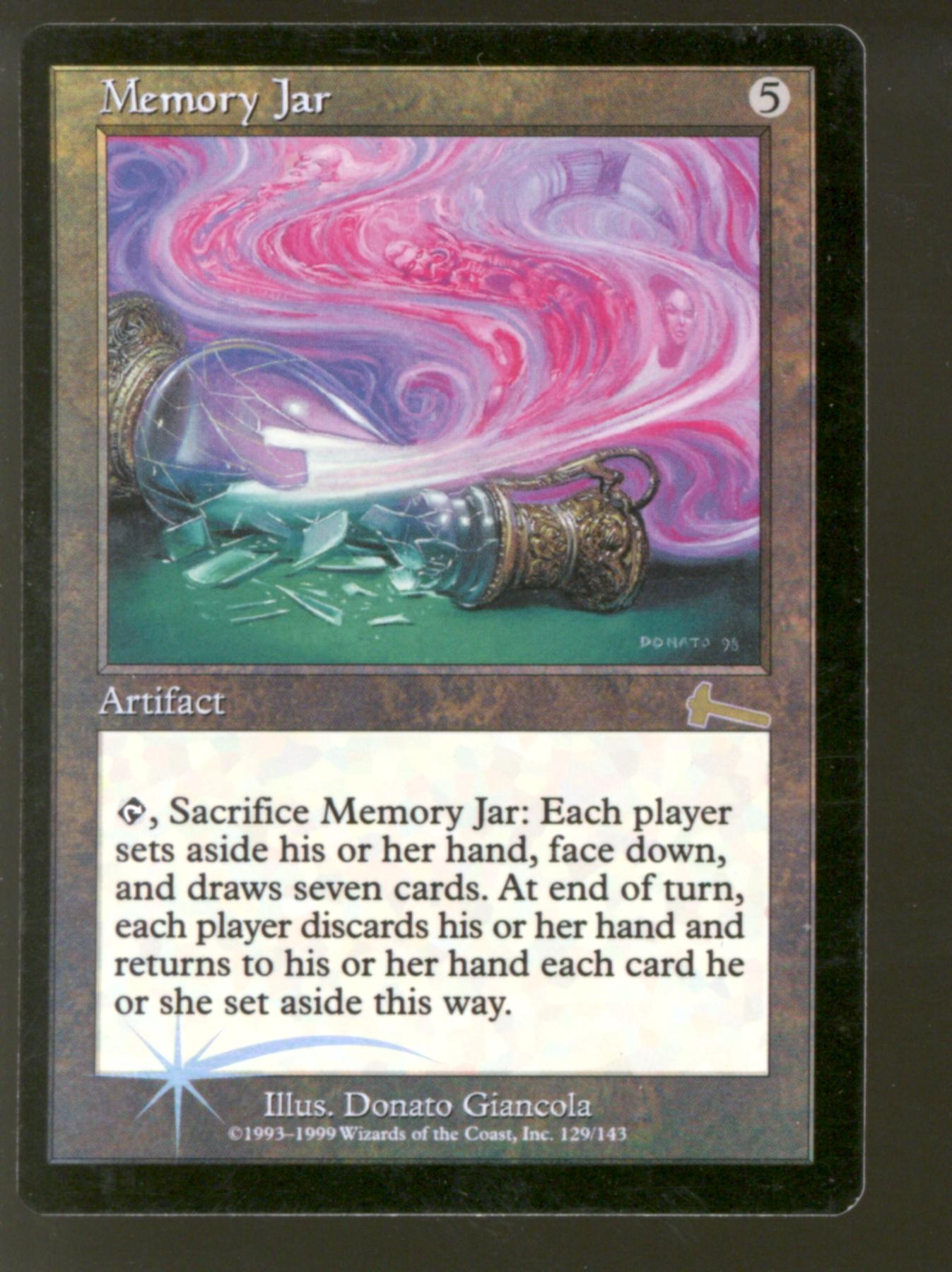 Magic The Gathering Urza's Legacy Memory Jar Jarre Mémoire Foil
