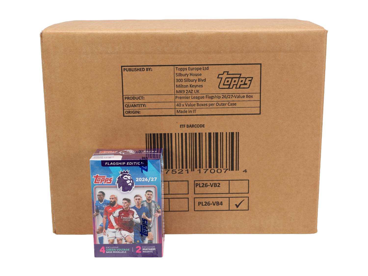 天田　アマダ　巨人の星　トレーディングコレクションカード　BOX 2026/27 Topps Premier League EPL Soccer Blaster 40-Box Case | DA