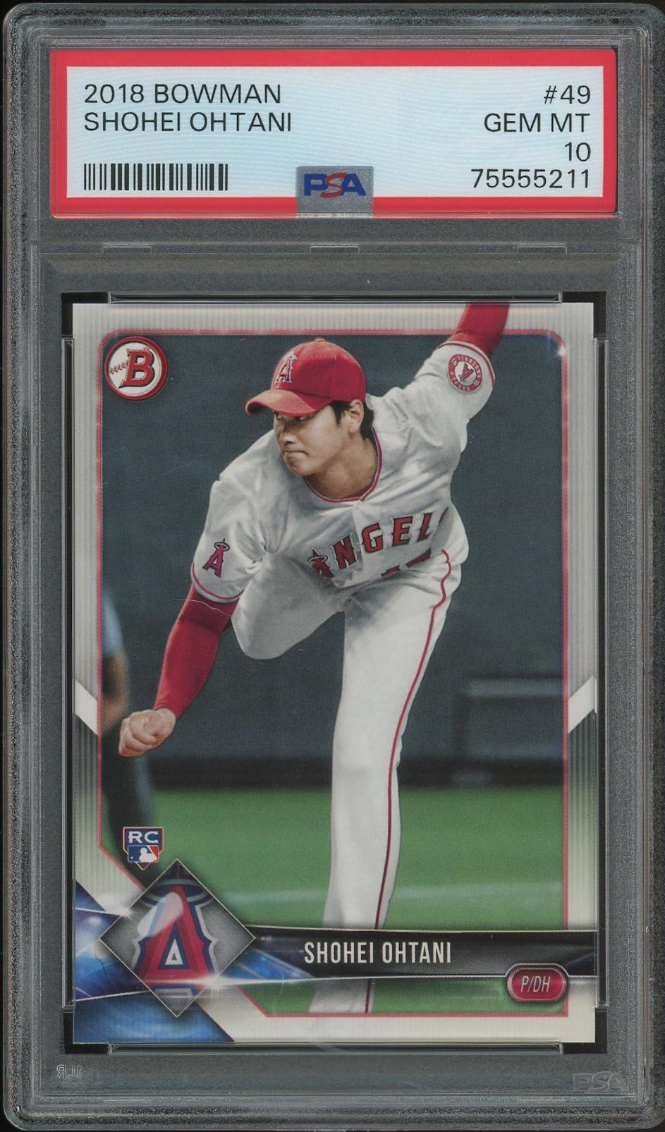 2018 Bowman Baseball #49 Shohei Ohtani Rookie PSA 10 (GEM MT) | DA