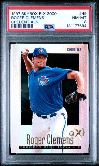 1997 Skybox E-X2000 Roger Clemens Credentials #39 PSA 8 | DA Card