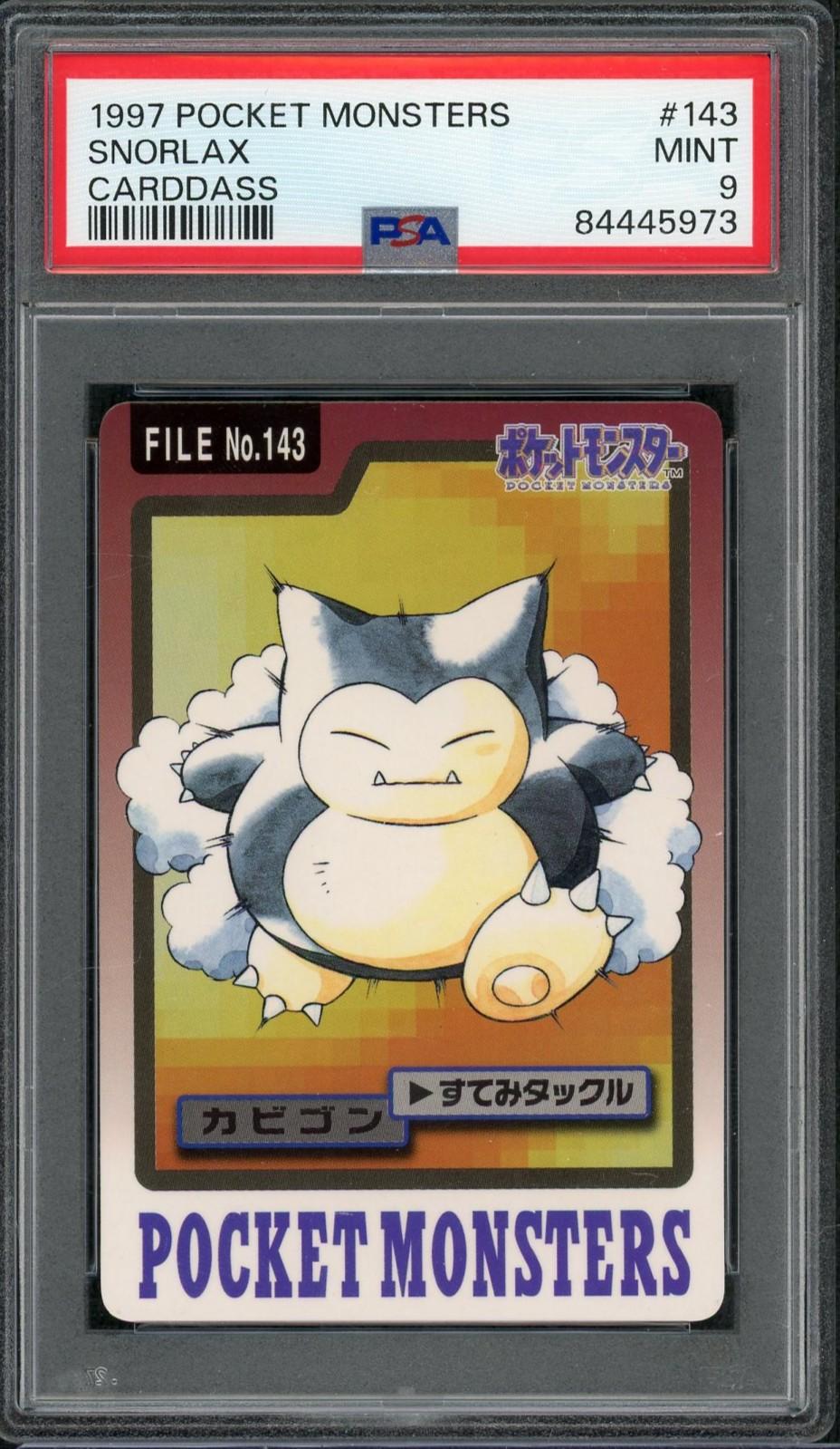 1997 Pokemon Pocket Monsters Snorlax Carddass #143 PSA 9 | DA Card
