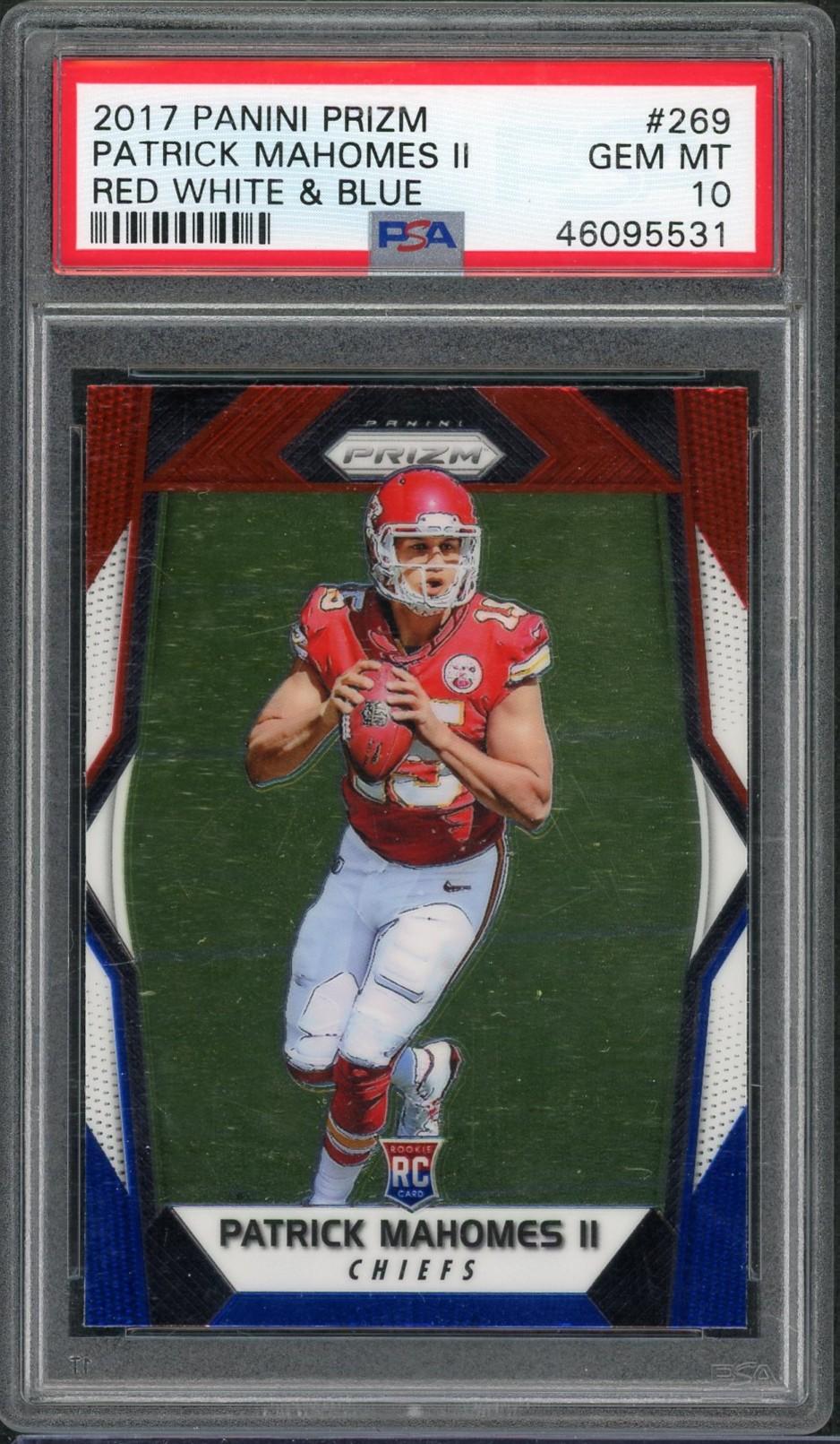 PSA10 199シリ テイタム レッドプリズム 2017 セレクト ルーキー 2017 Panini Prizm Patrick Mahomes II Red White Blue Rookie #269